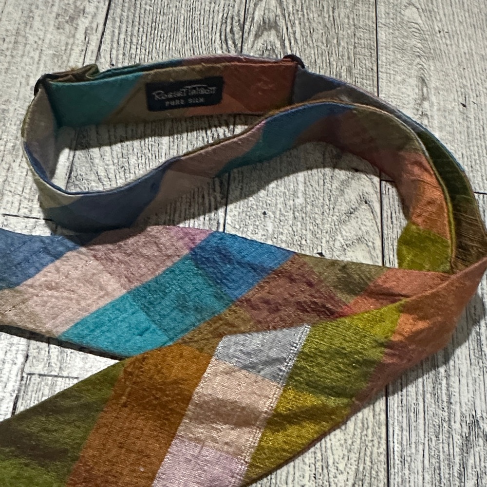 Robert Talbott Multicolor Striped Silk Bow Tie - image 3